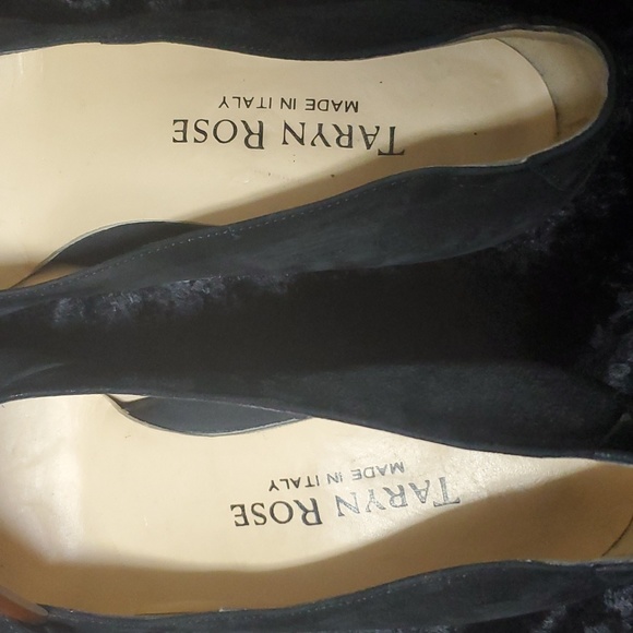 Adorable Italian Taryn Rose black & pink plaid round toe heels. - Picture 6 of 14